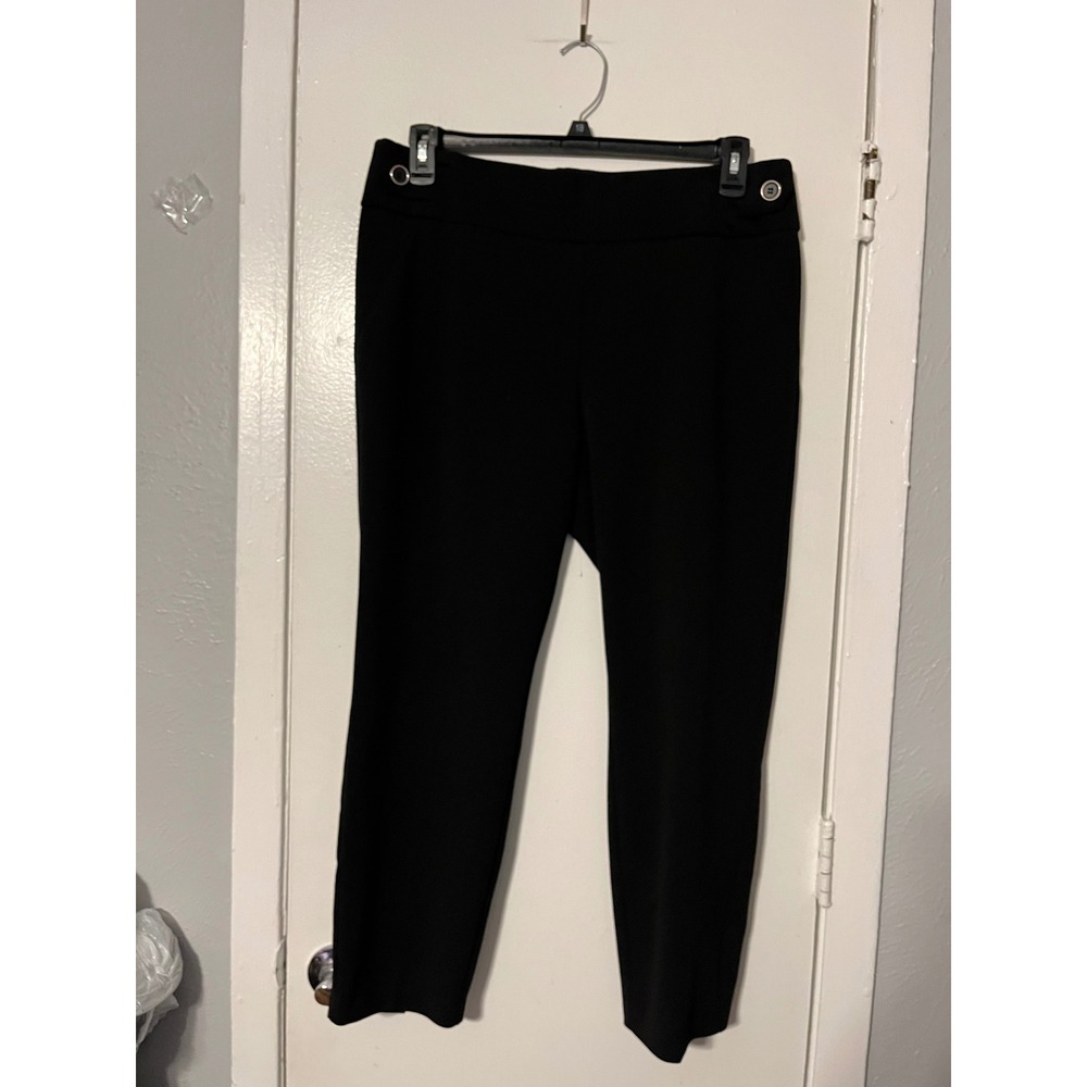 SOHO Apparel Ltd Black Tapered Dress Pants High Rise Stretch Size XL 6312852